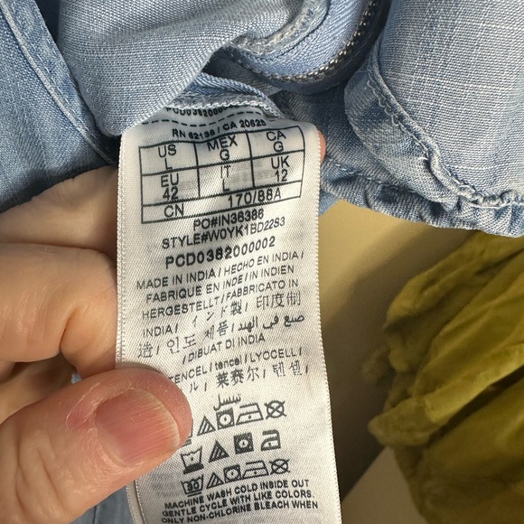 Guess tencel ruffled Light Blue Women's Wide-Leg Jumpsuit - Picture 4 of 12